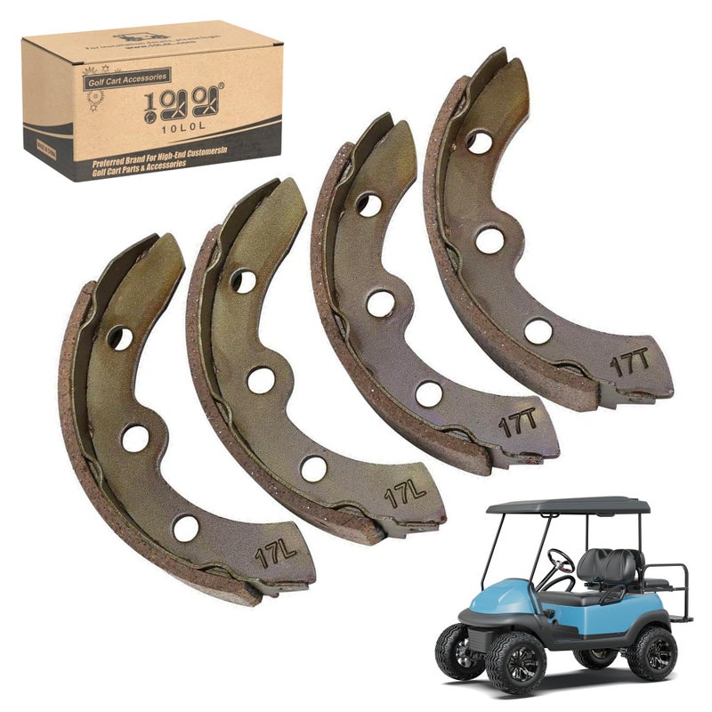 9.99WORLD MALL Golf Cart Brake Shoes for Club Car DS 1995-up,Club Car Precedent 2004 up,Yamaha G1 G2 G8 G9 Golf Cart, EZGO 1986.5-1996 OEM# 1018232-01 (2 Short, 2 Long) - Image 1